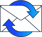 Integration icon - envelope with circular arrows.